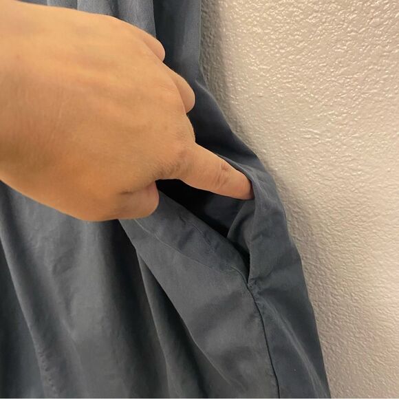 Everlane Paperbag Dress gray slate blue lagenlook boho removable straps S - Picture 8 of 13